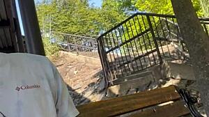 College Campus Wank in Public Outdoor Masturbation