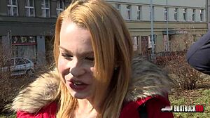 beautiful rebeca sharon gets cumshot on big ass public