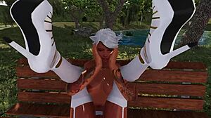 kitty takes on a big cock