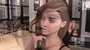 why does this wife dive into cartoon brothel debauchery for cum?