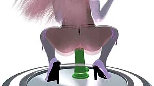 Princess Peach enjoys a dildo ride