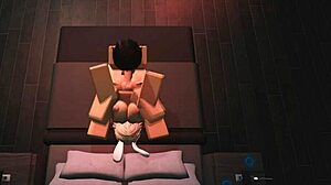 Hentai Roblox porn with a hot bunny slut in a condo