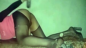 Sofiblack enjoys a relaxing session with a big toy