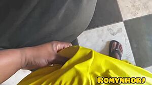 watching neighbor on the roof hanging clothes, i went all in bare and finished hard, full video on red