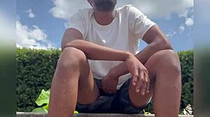 College Campus Wank in Public Outdoor Masturbation