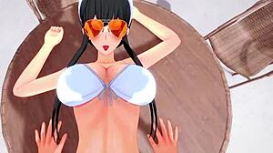 yor forger in bikini gets hard sex by pool