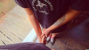 Cum on my panties after intensive rubbing close up