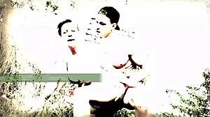 My First Grandma Orgy Unfolds In A Sleek, Classy Bathroom Setting.