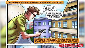 Nerd hooks up for anal sex over video call, banging a big butt woman in wild hentai.