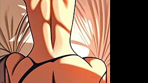 sexy woman interacts with man in anime hentai ai animation