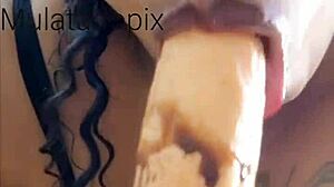 Latina milf fulfills fetish with squirting cowgirl riding and toy masturbation on webcam