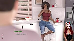 Steamy gameplay with an anime interracial couple