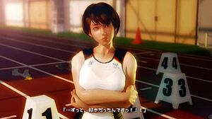 Rena senpai intensely handles my baton in 3d hentai pov sport