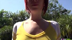 cute petite 18+ redhead fucked balls deep