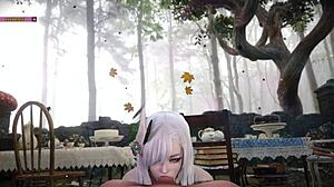 bigboobs master rides junior with toys in 3d