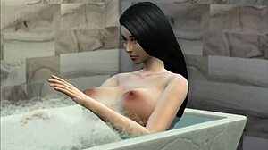 I spy on pregnant stepsister in shower before doggystyle sex
