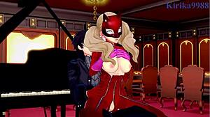 Intense threesome with Futaba, Ann, and Ren in 3D hentai