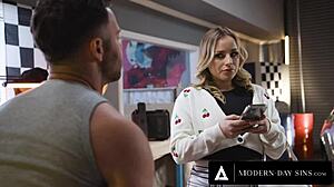 Glamorous anna claire clouds engages in dirty sex with mechanic seth gamble in the garage during a quickie