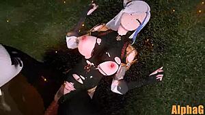 Shenhe's wild side: Genshin Impact hentai collection