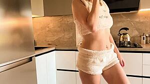 Stepfather shows russian stepdaughter how to screw right