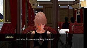 blonde and redhead in cartoon family with small tits