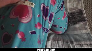 Teen Suggestively Asks Stepdad 'Can I Sleep Here Tonight?' in Taboo POV