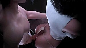 perfect ass asian milf gives ass job to young cock in taboo hentai