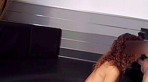 French Slim Girl Fucks Fat Mexican Man, Gives Amazing Blowjob, Cum On Tits.