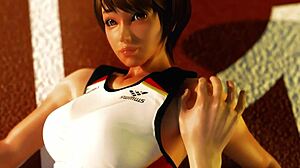 Rena senpai intensely handles my baton in 3d hentai pov sport