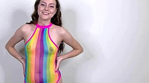 Brunette Teen Selena Love Devours Husband's Big Cock