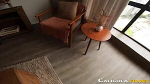 Laurinha Alice enjoys anal fingering and gaping with toys