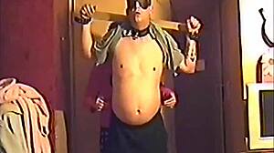 Tied up Kelly, give Mark that ass to mouth on the dildo cock now!