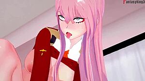 zero two having hard sex with darling in franxx fantasy
