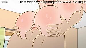 Parody of magical girls in a hentai cartoon with sex