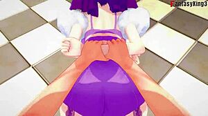 Scathach-Skadi having sex on throne in POV hentai