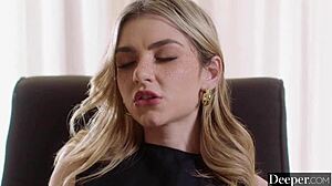 submissive secretary demi gets dominated in lingerie