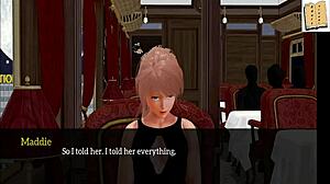 blonde and redhead in cartoon family with small tits