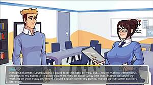 3D animated hentai with hot teacher and sexy babe