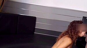 French Slim Girl Fucks Fat Mexican Man, Gives Amazing Blowjob, Cum On Tits.