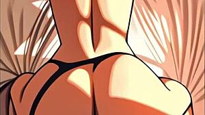 sexy woman interacts with man in anime hentai ai animation