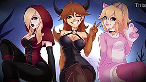 Cosplay Waifu In Cartoon Costumes From Anime Hentai Scenes