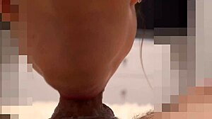 Does she notice the cum in her mouth after licking my monster cock?