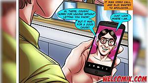 Nerd hooks up for anal sex over video call, banging a big butt woman in wild hentai.