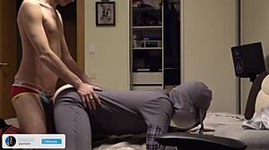 amateur boyfriends real couple having bareback sex at home