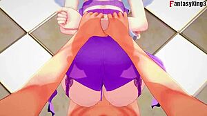 Scathach-Skadi having sex on throne in POV hentai