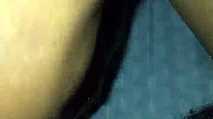 Facedown, her pussy gets filled with cum, teasing the ultimate submission