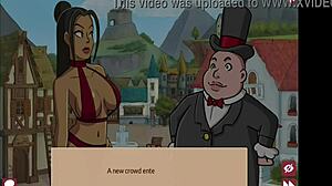 queens brothel adventure with busty orc character