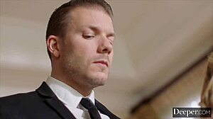 submissive secretary demi gets dominated in lingerie