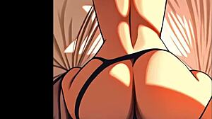 sexy woman interacts with man in anime hentai ai animation