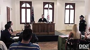 Court day wraps up with a wild double penetration orgy featuring Aisha and Helena Valentine! 😏